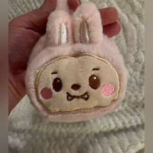 Adorable Pink Plush Labubu Ear Muffs